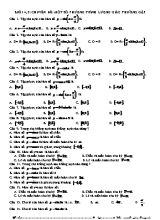 Đề cương ôn thi giữa kì 1 môn Toán 11 - Chuyên đề Một số phương trình lượng giác thường gặp